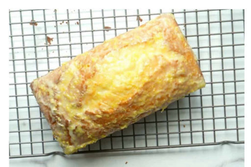 Lemon glazed sourdough pound cake